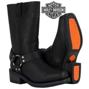Harley Davidson Women's Full Grain Leather Upper El Paso Black Boots
